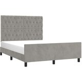  Posteljni okvir z vzglavjem svetlo siv 140x190 cm žamet, (20788532) | Shoptok.si