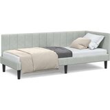  Kutni okvir kreveta s uzglavljem Svjetlosiva 80 x 200 cm Baršun | shoptok.hr
