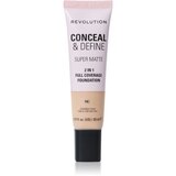 Makeup Revolution Conceal & Define matirajoči tekoči puder odtenek F4C 23 ml Cene