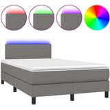  box spring s madracem LED tamnosivi 120 x 190 cm tkanina | shoptok.hr