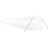  Rastlinjak z jeklenim okvirjem bel 8 m² 24x2x2 m | Shoptok.si