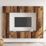  Set TV komoda s policom Zidne s pohranom 8 pcs Staro drvo 80 x 30 x 30 cm | shoptok.hr