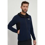Ea7 Emporio Armani Pulover moška, mornarsko modra barva, s kapuco | Shoptok.si