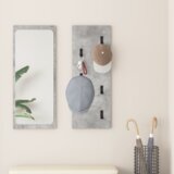 vidaXL Nadwyčajna obešalnik za plašče Betonsko siva 30 x 1.5 x 80 cm | Shoptok.si