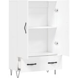  Visoka komoda bijela 69,5 x 31 x 115 cm od konstruiranog drva Slike