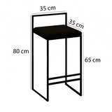 Hanah home Barska stolica Nordic Black 118BRN1172, Crna | Eponuda.ba
