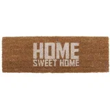 Mat s bijelim natpisom Home Sweet Coir, 75 x 26 cm
