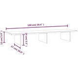  Stojalo za zaslon medeno rjavo 100x27x15 cm trdna bor | Shoptok.si