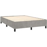  Box spring s madracem LED svjetlosivi 140x200 cm baršun | shoptok.hr