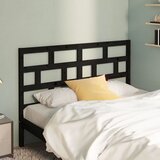  Uzglavlje za krevet crno 166 x 4 x 100 cm od masivne borovine | shoptok.hr
