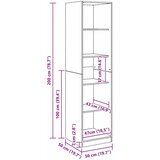  Ormar boja artisian hrast 50x50x200 cm konstruirano drvo | shoptok.hr