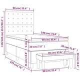 vidaXL Krevet s oprugama i madracem bijeli 90 x 190 cm od umjetne kože | shoptok.hr