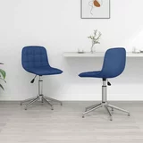  Okretne blagovaonske stolice od tkanine 2 kom plave
