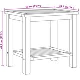  Kava Stol s pohranom Smeđa 50 x 35 x 45 cm Čvrsto teak drvo | shoptok.hr