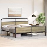  Metalni okvir kreveta bez madraca boja hrasta sonome 180x200 cm | shoptok.hr