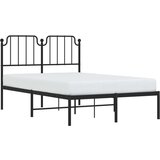 Metalni okvir za krevet s uzglavljem crni 120x200 cm | shoptok.hr