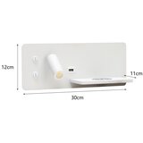  Immax 08285L-LED Zidno svetlo sa policom, USB i bežičnim punjenjem LED/3W/230V + LED/3W | Eponuda.com