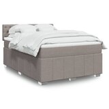  Krevet s oprugama i madracem smeđesivi 140 x 190 cm od tkanine | shoptok.hr