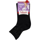 Bellinda TRENDY COTTON SOCKS - Women's Socks with Decorative Hem - Black | shoptok.hr