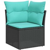  Vrtna garnitura - 8-dijelni set vrtnih sofa od poliratana s jastucima crni bagrem - Crna sa spremištem 1 | shoptok.hr