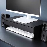 YAMAZAKI Črno kovinsko stojalo za monitor Tower – | Shoptok.si
