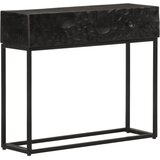  Konzolni stol crni 90 x 30 x 76 cm masivno drvo manga i željezo | shoptok.hr