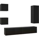 Furnova Komplet TV omaric 5-delni črna inženirski les, (21924557) | Shoptok.si