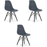 Brandless Stol OSAKA iz temne skrilavca / črne noge x 3, (22044511) Cene