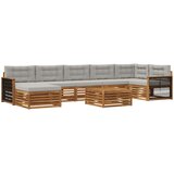  Set vanjskih sofa 8 kom. Prirodna i svjetlosiva | shoptok.hr