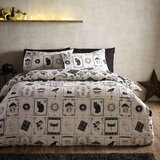 Catherine Lansfield Crna/bež posteljina za krevet za jednu osobu 135x200 cm Enchanted Witchcraft – | shoptok.hr