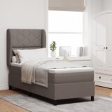  Krevet s uzglavljem i madracem u taupe boji 80x200 cm od tkanine | shoptok.hr