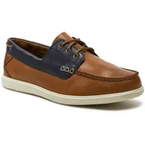 Clarks Nizki čevlji Bratton Boat 26176097 Dark Tan Combi