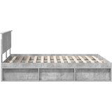  Krevetna konstrukcija s uzglavljem Betonska siva 150 x 200 cm | shoptok.hr