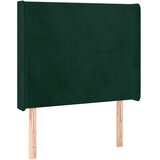 Krevet box spring s madracem LED tamnozeleni 90x200 cm baršun | Eponuda.com