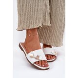 Boto Women's Flat Heeled Slippers With Bow White Sallariela | shoptok.hr