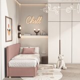 Ghado Ružičasti dječji krevet s prostorom za odlaganje s madracem 90x200 cm Chill - | shoptok.hr
