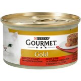 Purina Gourmet cat gold savoury cake govedina & paradajz 85g hrana za mačke Cene