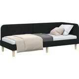  Kutni okvir kreveta s uzglavljem Crna 80 x 200 cm tkanina | shoptok.hr