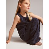 Reserved Hlače od muslina - mornarsko plava | shoptok.hr