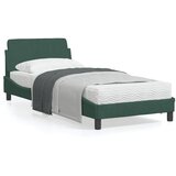 vidaXL Posteljni okvir z vzglavjem temno zelen 80x200 cm žamet, (21059179) | Shoptok.si