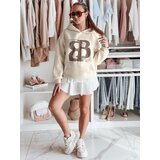 DStreet Bluza damska oversize z kapturem LITESSO beżowa | Shoptok.si