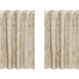 vidaXL baršunaste zavjese 2 komada s očima krem 175x140 cm | shoptok.hr