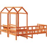 vidaXL Dnevna postelja s streho voščeno rjava 80x200 cm trdna borovina | Shoptok.si