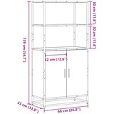  Visoka ploča smeđi hrast 68x35x139 cm Konstruirano drvo i metal | shoptok.hr