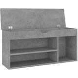  Klupa za cipele s jastukom boja betona 104 x 30 x 49 cm drvena | shoptok.hr