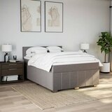  Krevet s oprugama i madracem smeđesivi 140 x 190 cm od tkanine | shoptok.hr