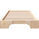 vidaXL Posteljni okvir Rjava 80 x 220 cm Trdna borovina | Shoptok.si