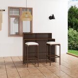  3-dijelni vrtni barski set s jastucima smeđi | shoptok.hr