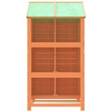 vidaXL Ptičja hišica rjava 97x81x152 cm trdna borovina | Shoptok.si