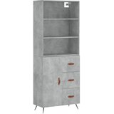  Visoka komoda siva betona 69,5x34x180 cm od konstruiranog drva | shoptok.hr